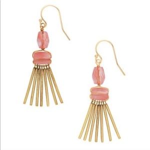 Silpada Pink and Gold Dangle Earrings